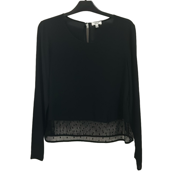 Wilfred Tops - WILFRED 100% silk black blouse